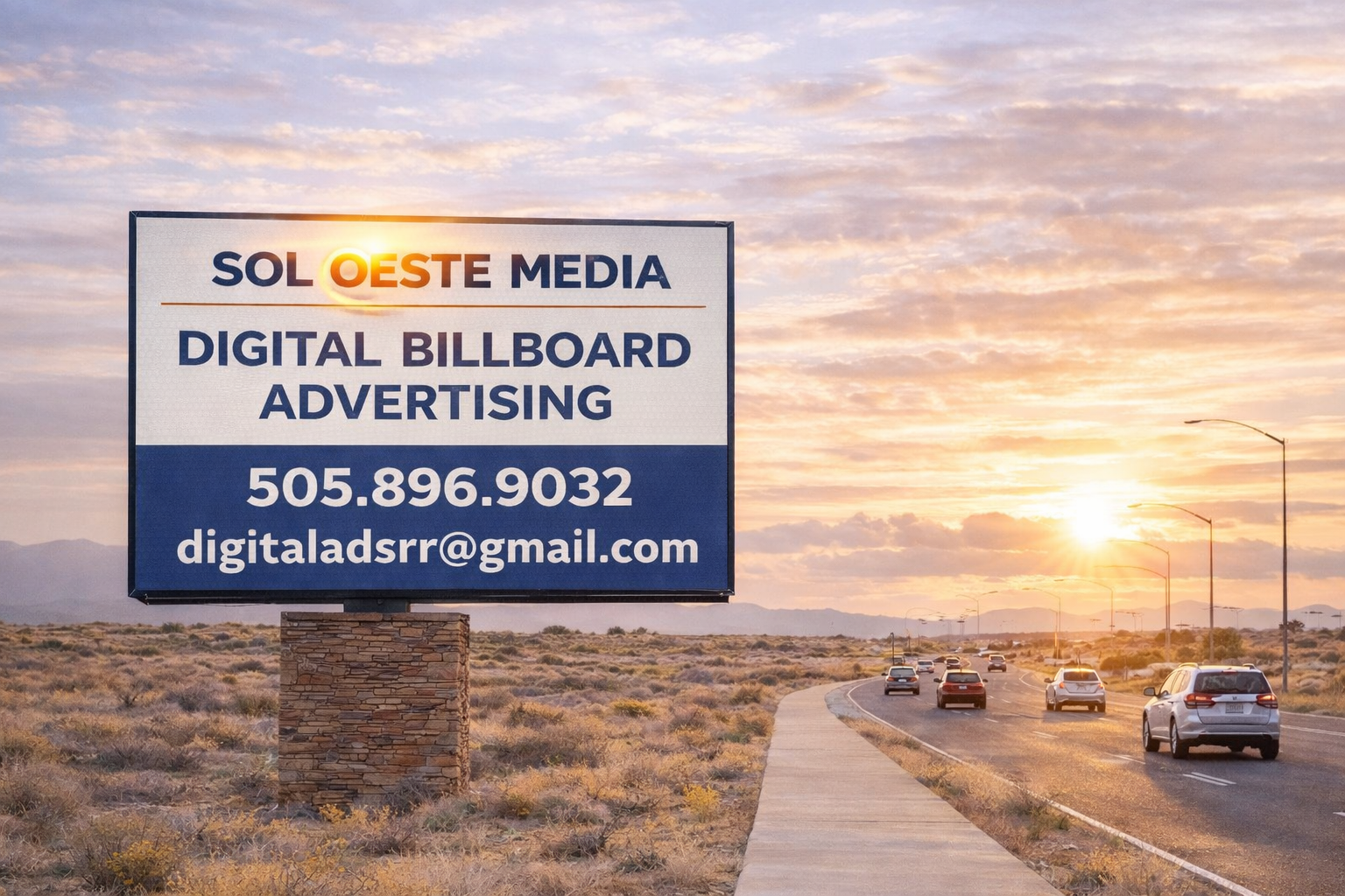Sol Oeste Media digital billboard advertising in Rio Rancho New Mexico